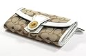 AUTHENTIC COACH LEGACY SIGNATURE SLIM ENVELOPE WALLET 41955 (khaki/White)