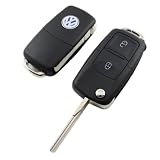 2 Buttons Flip Key Car Shell Case for Volkswagen Remote No Chips Inside FCC:1JO 959... by Flip Video