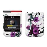 Premium White with Purple Flowers Design Snap-On Cover Hard Case Cell Phone ....