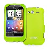 EMPIRE Neon Green Rubberized Hard Case Cover for T-Mobile HTC Wildfire S