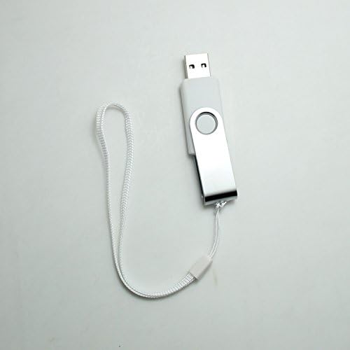 CaseBuy 5-Pack 8GB 8G USB 2.0 Swivel Design Digital Data Storage Device Bulk - Flash Drive Memory Stick + 5pcs Lanyards (8GB,White)
