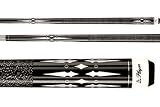 Players Midnight Black Pool Cue with Floating Daggers, Diamond, and Ring Transfers