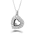 Chopard Inspired Sterling Silver Heart CZ Necklace