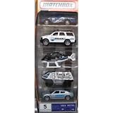Matchbox POLICE Vehicles 5-Car Gift Pack 1:64 Scale Die Cast Collectible Cars Trucks by Matchbox