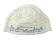 UK11053 - C "FREAK" KIPPAH WHITE, SILVER