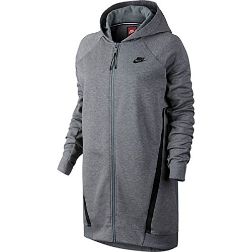 ナイキ アウター パーカ＆スウェット Nike Women's Tech Fleece Cocoon Mesh Ful Carbon Hea [並行輸入品]