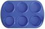 Silicone Solutions Standard 6 Cup Muffin Pan, Blue