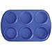 Silicone Solutions Standard 6 Cup Muffin Pan, Blue