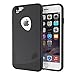 iPhone 6 case, Slicoo Dual-Layer TPU Rubber Protective Carrying Cover Case for iPhone 6 (4.7 inch) (Black)