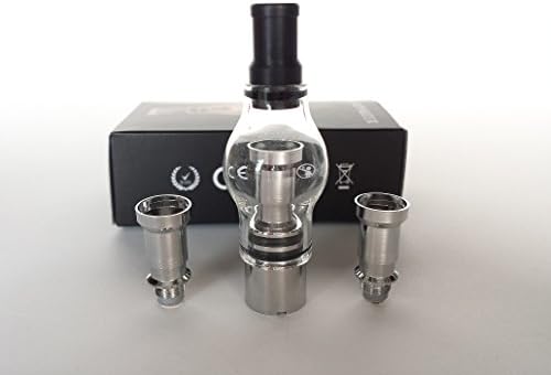316T Glass Globe Tank 510 Thread Short Wick Coil Replaceable Ceramic-Metal Base