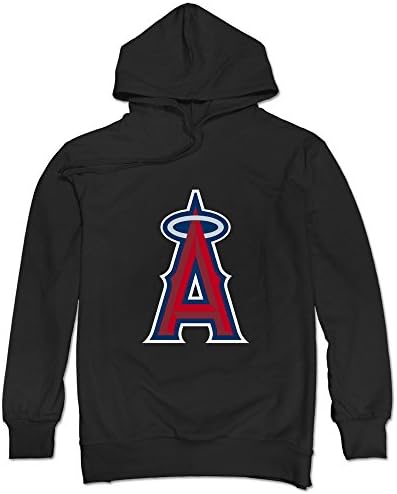 Men's Los Angeles Angels 100% Cotton Hoodies Sweatshirt Black Size L By Yisw