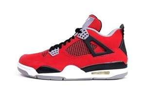 Mens Nike Air Jordan Retro 4 TORO BRAVO Basketball Shoes Fire Red/White/Black/Cement Grey 308497-603 Size 11