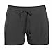 Charmleaks HIgh Waist Swimweawr Board Shorts Black Swim Bottoms Swimwear Shorts, X-Large, Black