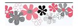 York Wallcoverings York Kids IV YK0147B Flower Power Border, Pink/Silver