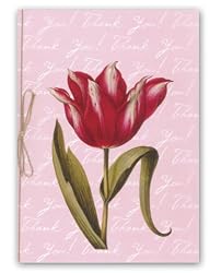 Thank You with Tulipa 55 - 5" x 7" Vellum Overlay Card