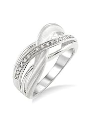 O&G Australia Single Cut Diamond, 925 Sterling Silver Swirl Ring
