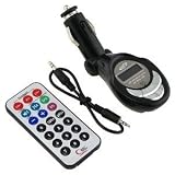 GSI Super Quality In-Car Wireless Hands-Free FM Modulator-Transmitter for MP3/MP4/iPod/CD/DVD Players - SD/Memory Card/Flash Slot/USB Port - LCD Display - Cigarette Lighter Plug - Includes IR Remote Control