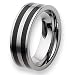 Tungsten Carbide Ring with Black Enamel (8.0 mm) - Sizes 7-13