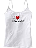 I LOVE NEW YORK - State Series - White Women's / Girls Camisole (Girlie / Babydoll)