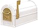 Salsbury Industries 4855E-WHG Eagle Rural Mailbox, White/Gold