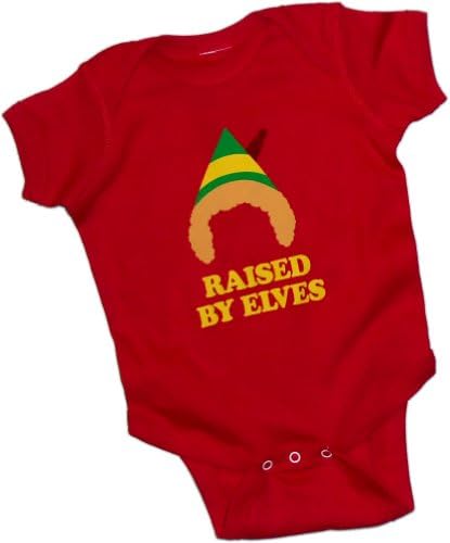 "Raised By Elves" -- Elf - The Movie Infant One-Piece Snapsuit, 12 Months