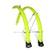Planet Bike Hardcore Hybrid Front and Rear Bicycle Fender Set with Stainless Steel Hardware & Mud Flaps (High Visibility Yellow, 45mm Wide)