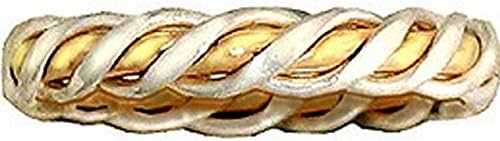 991 — Venetian Gold & Silver Thin Ring - Sizes 4 to 8.