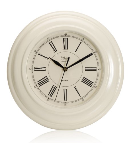 Cream Enamel Wall Clock