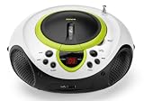 Lenco SCD-38 Tragbares UKW-Radio mit CD/MP3-Player (USB 2.0)gr&uuml;n