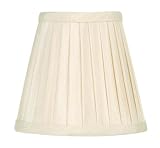 Livex Lighting S316, Pleated Empire Silk Chandelier Clip On Lamp Shades, Off White, B1547