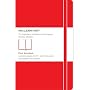 Moleskine Classic Red Notebook, Plain Large: Blanko-Notizbuch. Mit Falttasche f�r Notizen. Gummiband-Verschlu�