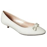 Isaac Mizrahi for Target® Kiva Ballet Kitten Heels - White Faille