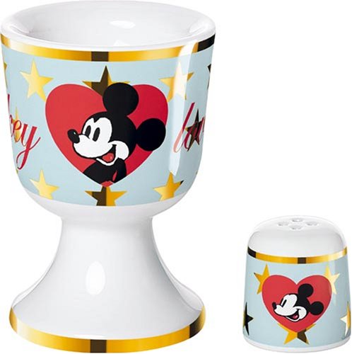 United Labels 0106854 - Best of Mickey-Walk of Fame Eierbecher mit Salzstreuer Porzellan i Preisvergleich