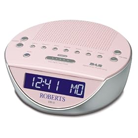 Roberts CRD51P Glowtime DAB/FM RDS Digital Clock Radio - Pink
