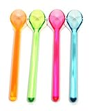 Set of 4 Colored Long Dessert Spoons by Zak Designs