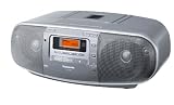Panasonic RX-D50 - 4 Speaker CD AM/FM Radio Cassette Recorder Boombox with MP3 Player and Music Port 110V/220V Dual Voltage for Worldwide Use - Remote Included