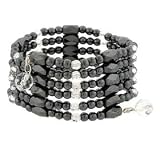 Hematite and Quartz Beads Swarovski Crystal Healing Anklet/ Bracelet/ Necklace