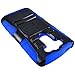 LG G3 VIGOR Case Cover (not for G3) 3-items Bundle-HERCULES Dual- Layer Hard/Gel Hybrid Kickstand Armor Case w/ Holster (Black/Blue)+ICE-CLEAR(TM) Screen Protector Shield(Ultra Clear)+Touch Screen Stylus