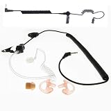 24" Coil Tube Earbud Audio Kit for Two-Way Radio 3.5mm