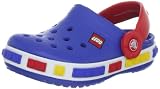 Crocs Crocband Lego Backstrap Clog (Toddler/Little Kid),Sea Blue/Red,8-9 M US Toddler