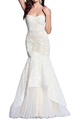 Mermaid Lace Tulle Sweetheart Evening Dress 