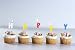 Gourmet Happy Birthday Cupcakes Photograph, Framed Print (18x24-inch)
