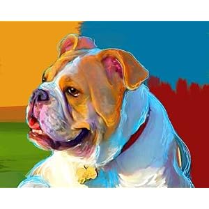 Bulldog Art Print on Canvas
