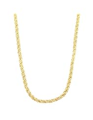 18 Karat Yellow Gold Over Sterling Silver Twisted DC Popcorn Necklace (4.3mm, 20 inch)