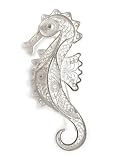 Silver filigree brooch, 'Shining Seahorse'