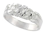 Sterling Silver Rectangular Nugget Ring, 1/4 (6mm) wide
