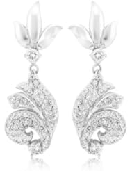 14k WHITE GOLD WOMENS EARRING LE-572 DIAMOND 1.4CT TW