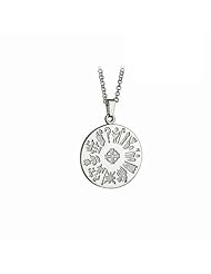 History of Ireland Sterling Silver Round Disc Pendant