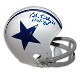 Bob Lilly Autographed/Hand Signed Dallas Cowboys/Texans Throwback Mini Helmet with HOF 80 Inscriptio