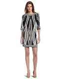 donna morgan  Women's Boatneck Chain Print Dress